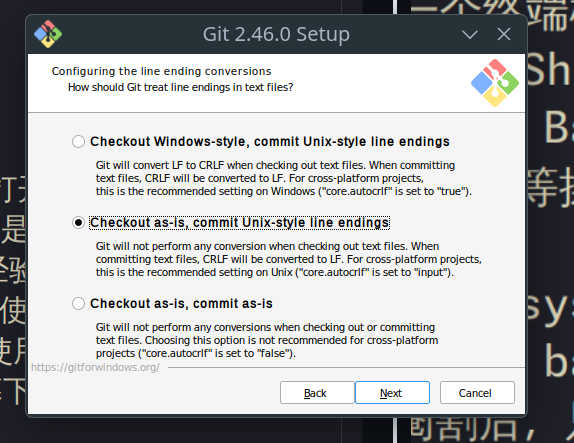 Select line endings